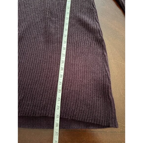 The North Face V-Neck Alpaca Wool Blend Cozy Sweater Midi Dress in Purple Size M - Picture 10 of 13
